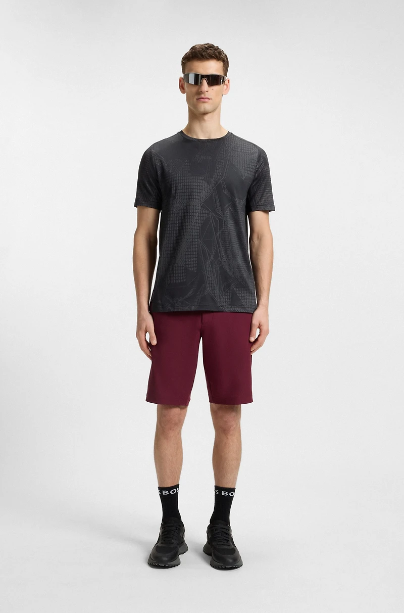Active jacquard-pattern T-shirt with moisture management