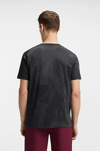 Active jacquard-pattern T-shirt with moisture management