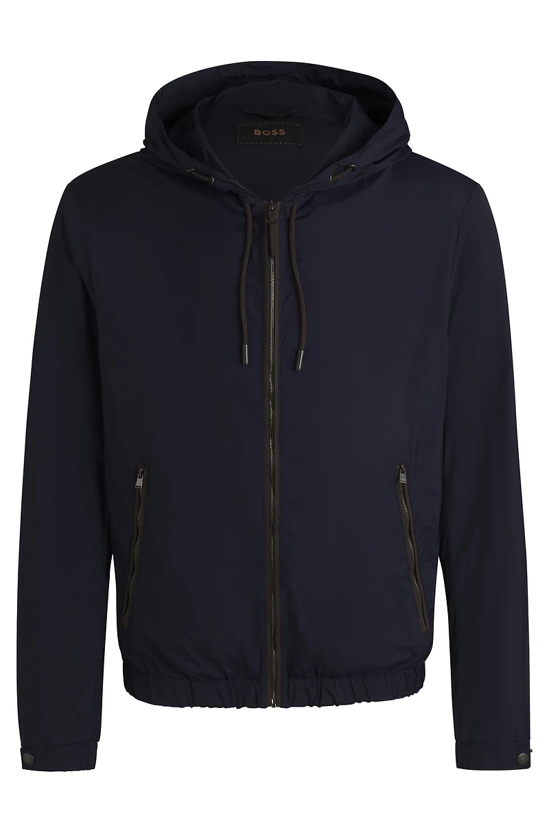 Regular-fit jacket with adjustable hood