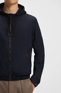 Regular-fit jacket with adjustable hood