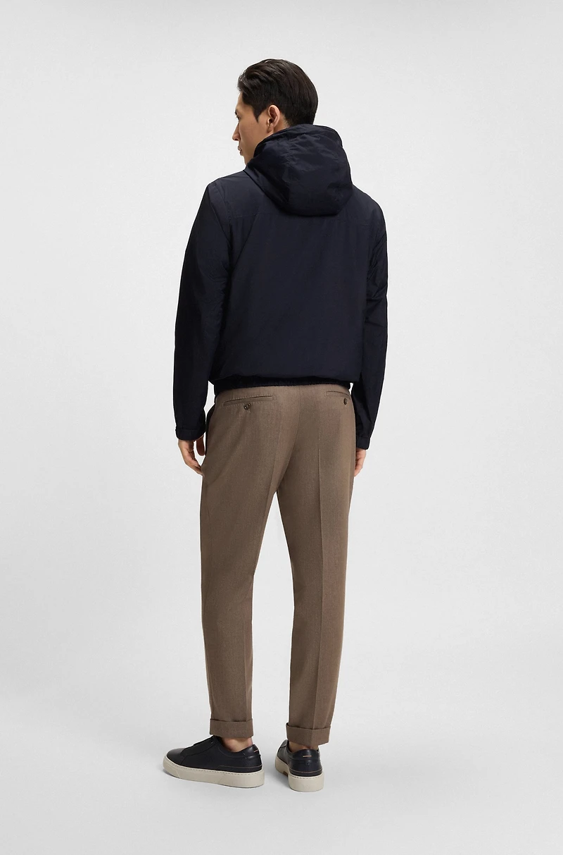 Regular-fit jacket with adjustable hood