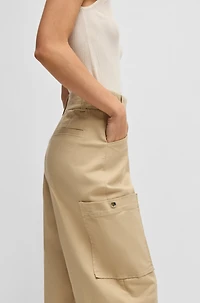 Relaxed-fit trousers stretch-cotton twill