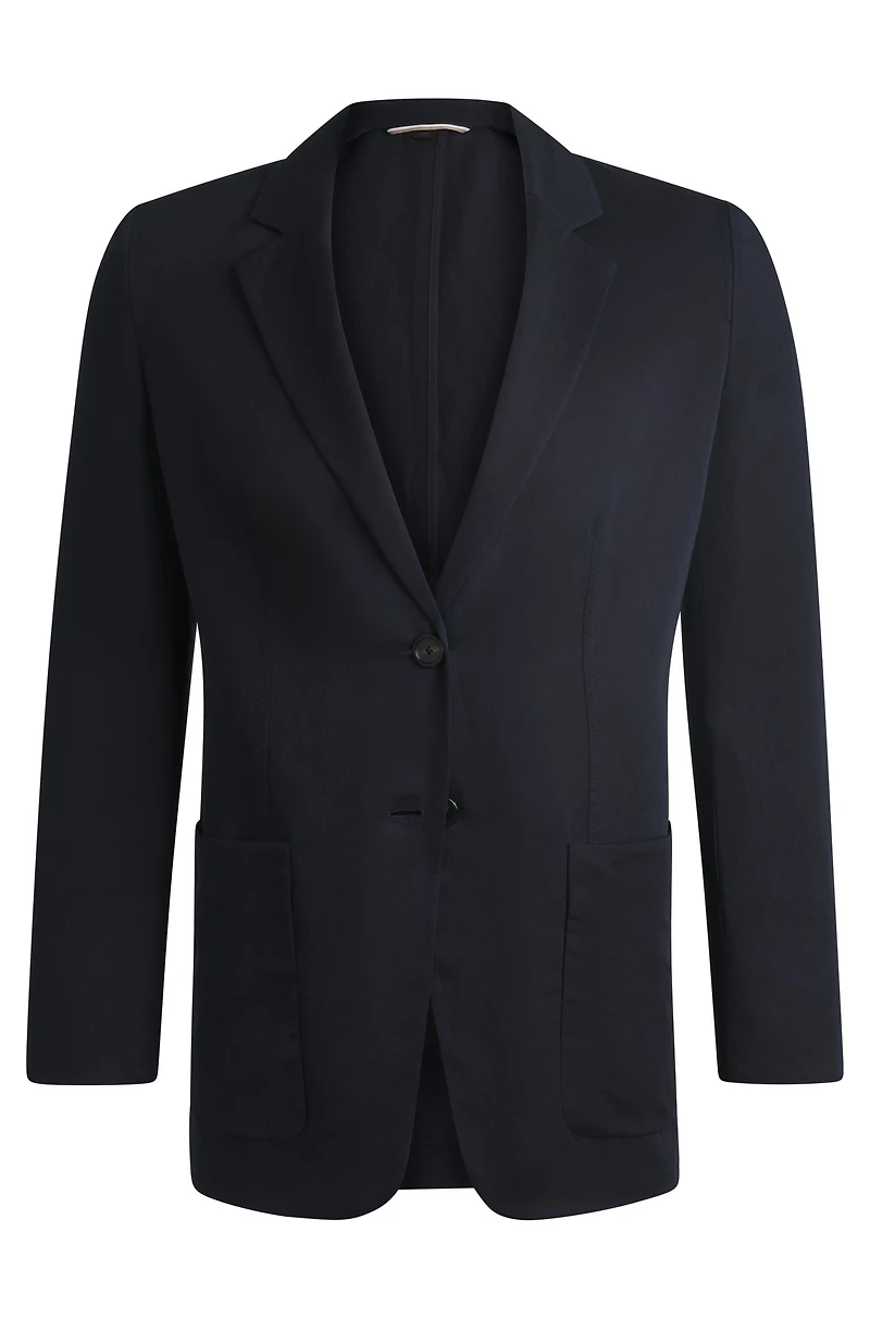 Relaxed-fit blazer with two-button closure