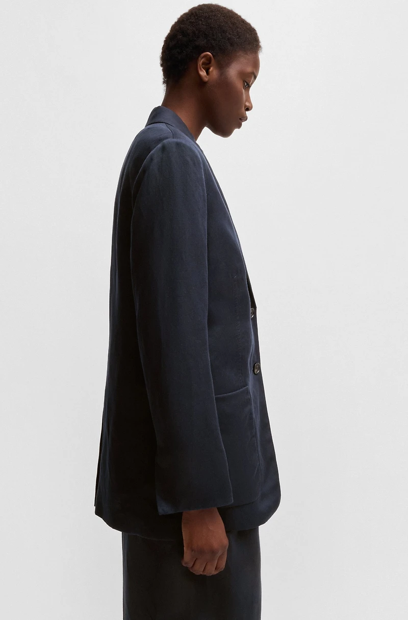 Relaxed-fit blazer with two-button closure