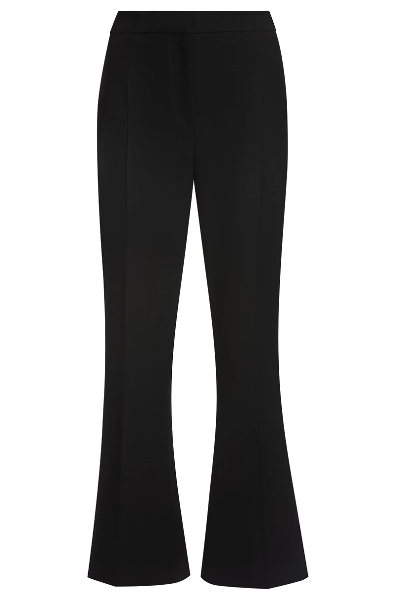 Slim-fit trousers with bootcut leg