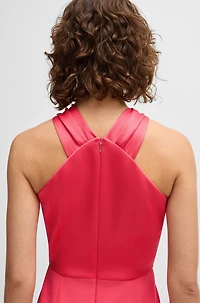 Twist-detail dress stretch fabric
