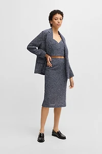 Tailored top two-tone crochet tweed