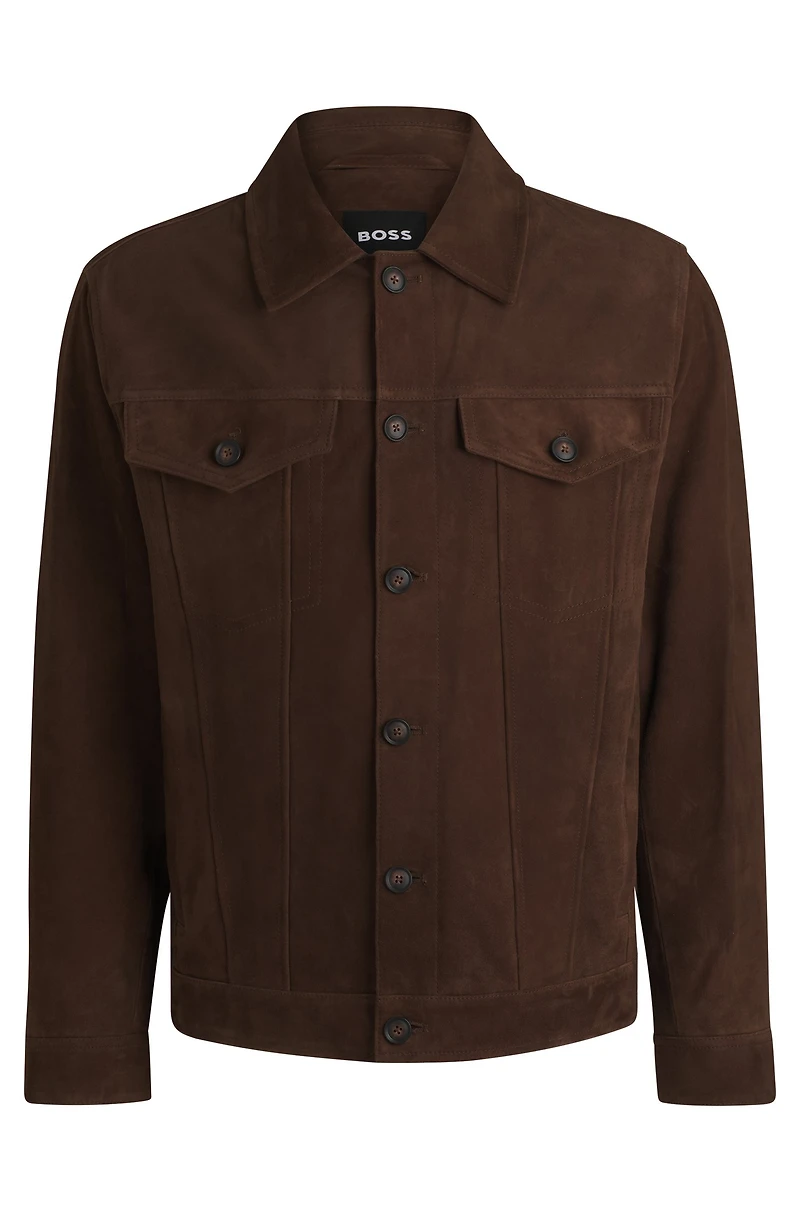 Regular-fit jacket suede