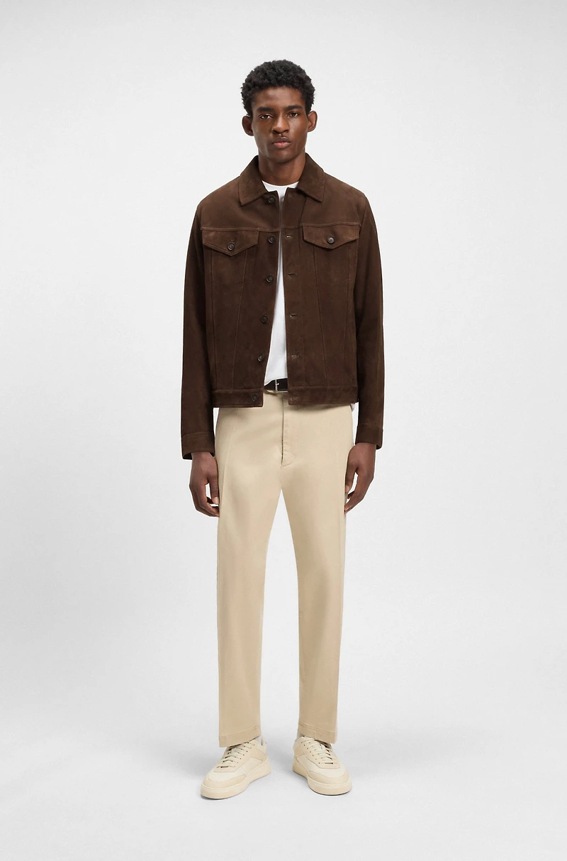 Regular-fit jacket suede