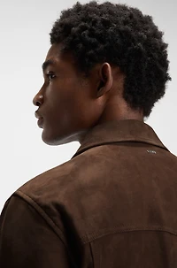 Regular-fit jacket suede