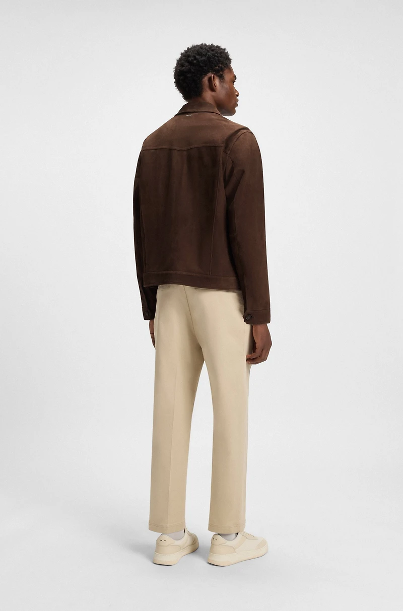 Regular-fit jacket suede