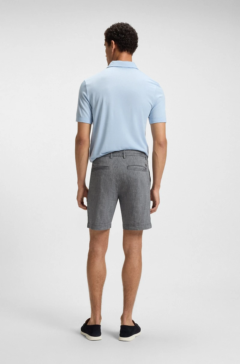 Regular-fit shorts a linen blend with drawcord