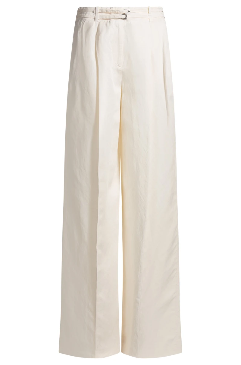 Relaxed-fit trousers with wide leg
