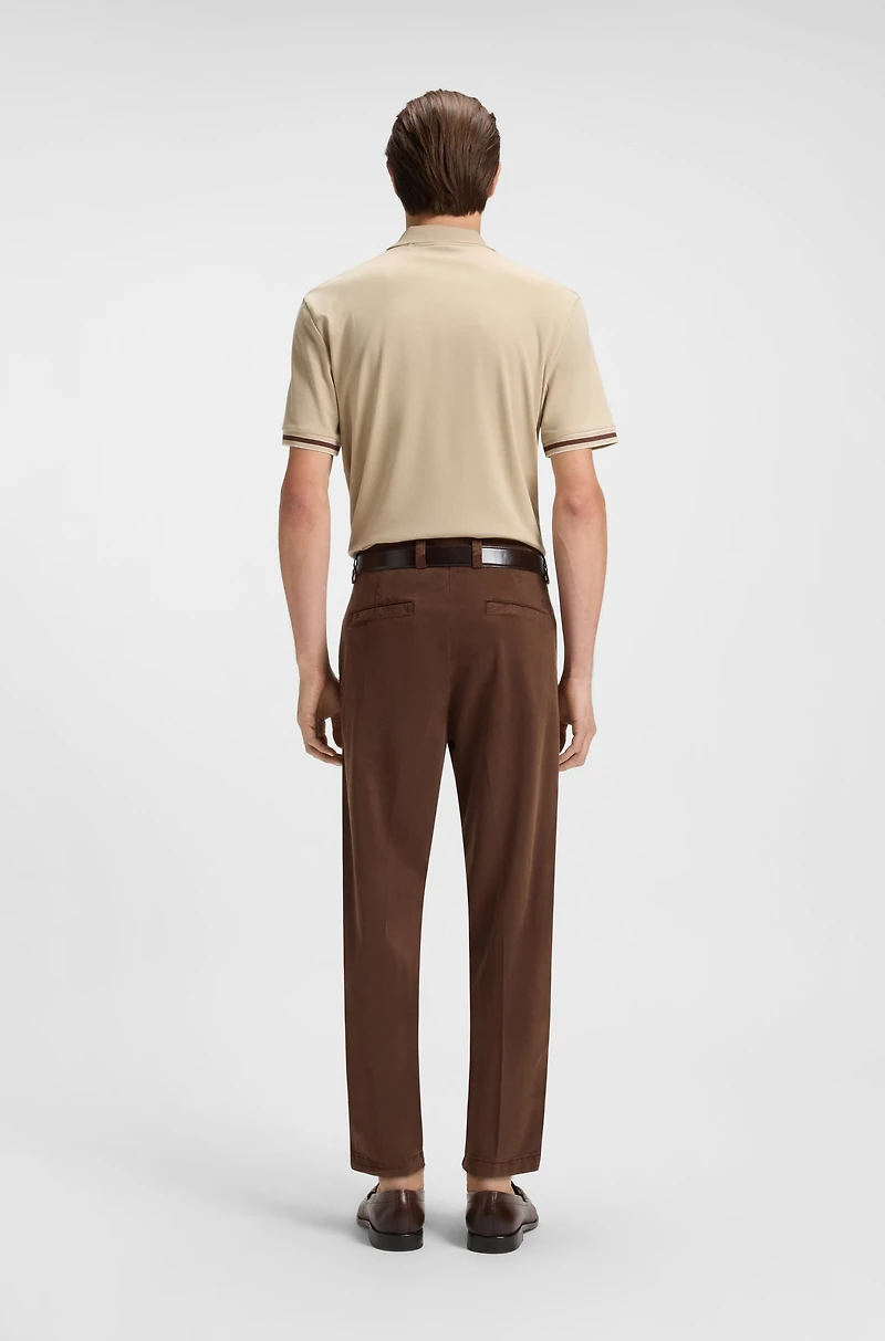 Tapered-fit trousers stretch twill
