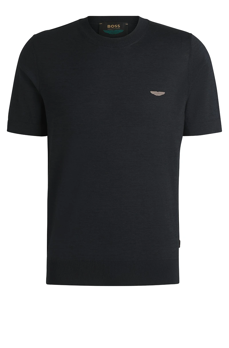 BOSS x ASTON MARTIN knit T-shirt silk and cotton