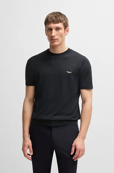 BOSS x ASTON MARTIN knit T-shirt silk and cotton