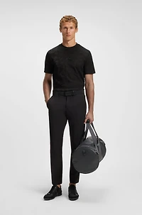 Relaxed-fit T-shirt cotton with circle jacquard