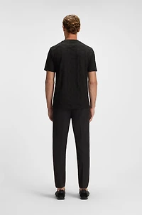 Relaxed-fit T-shirt cotton with circle jacquard