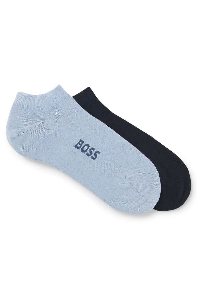 Two-pack of ankle socks in a bamboo-viscose blend