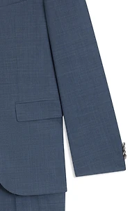 Regular-fit suit patterned stretch cloth