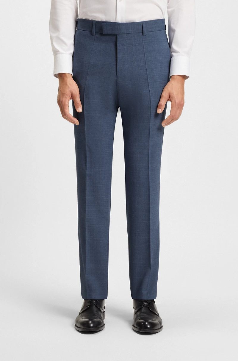 Regular-fit suit patterned stretch cloth