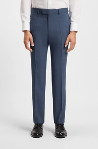 Regular-fit suit patterned stretch cloth