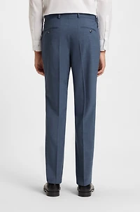 Regular-fit suit patterned stretch cloth