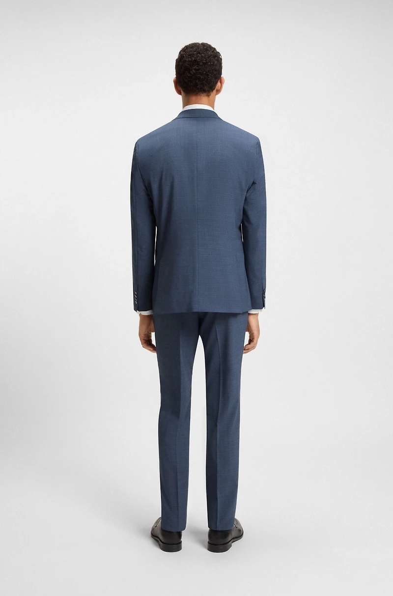 Regular-fit suit patterned stretch cloth