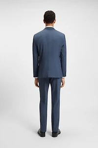 Regular-fit suit patterned stretch cloth