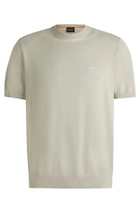 Knit T-shirt cotton and cashmere