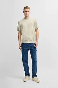 Knit T-shirt cotton and cashmere