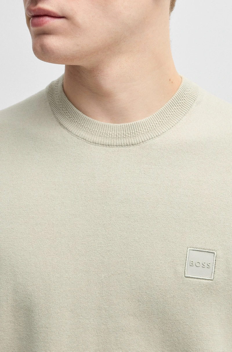 Knit T-shirt cotton and cashmere