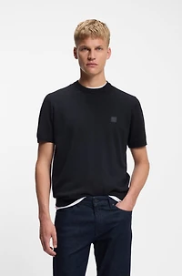 Knit T-shirt cotton and cashmere