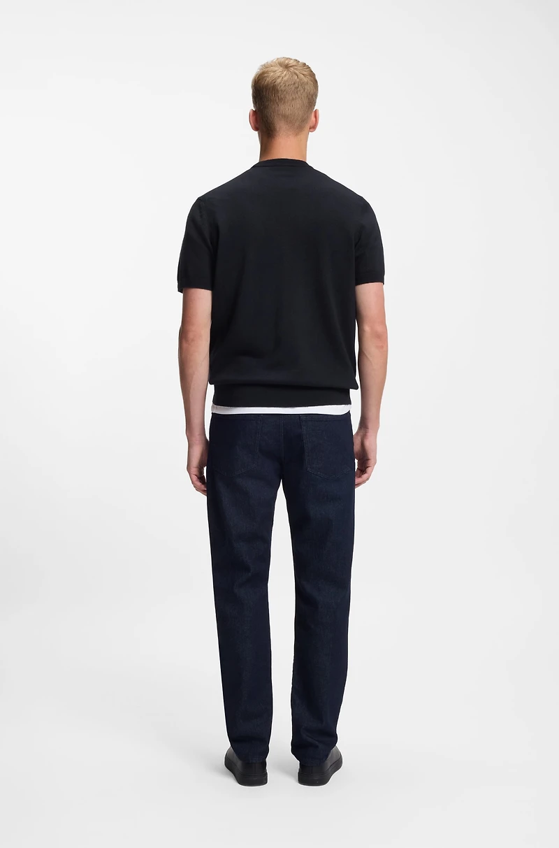 Knit T-shirt cotton and cashmere