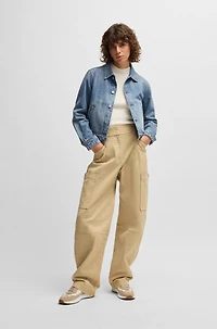 Straight-fit jacket blue rigid denim