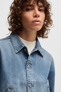 Straight-fit jacket blue rigid denim