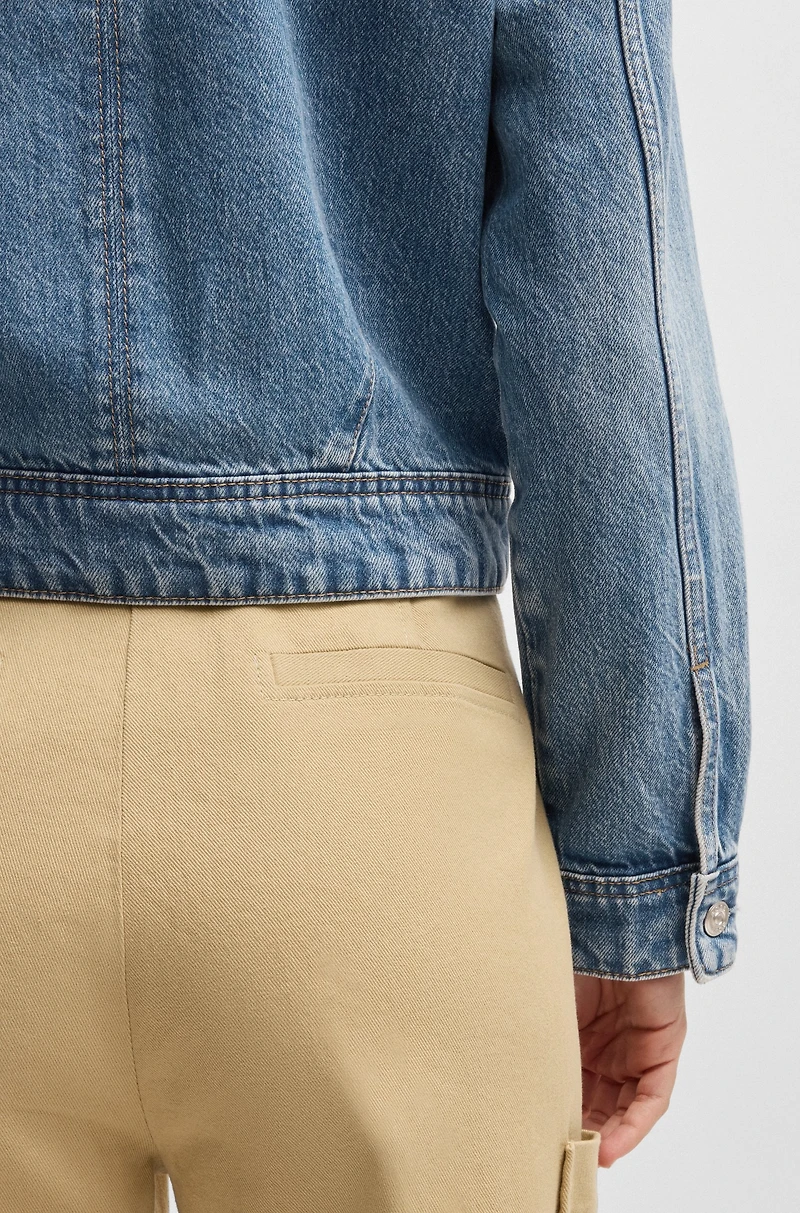 Straight-fit jacket blue rigid denim