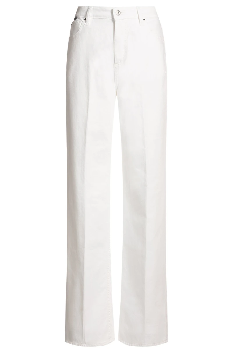 Relaxed-fit jeans white Egyptian-cotton denim