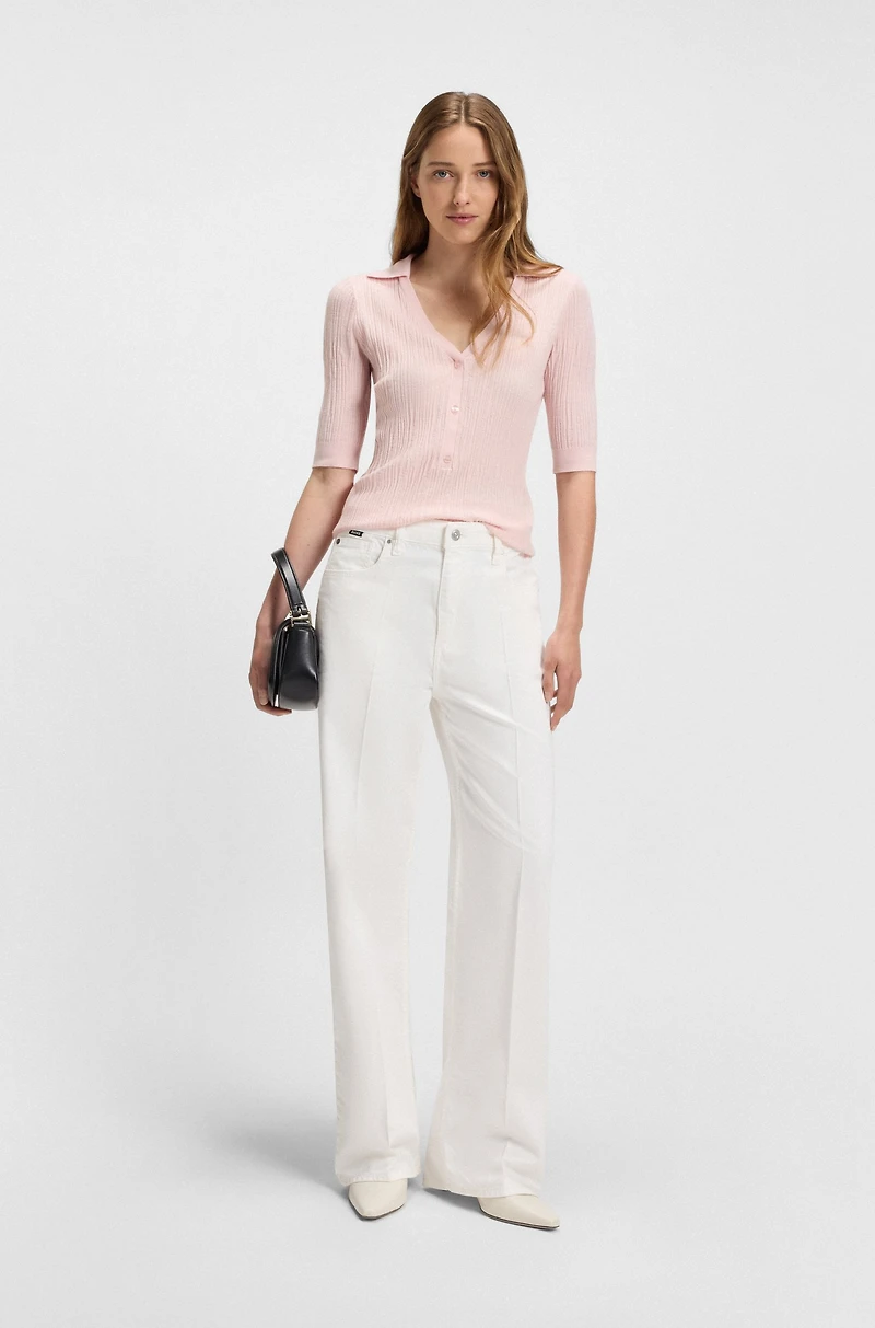 Relaxed-fit jeans white Egyptian-cotton denim