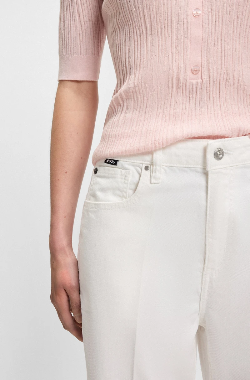 Relaxed-fit jeans white Egyptian-cotton denim