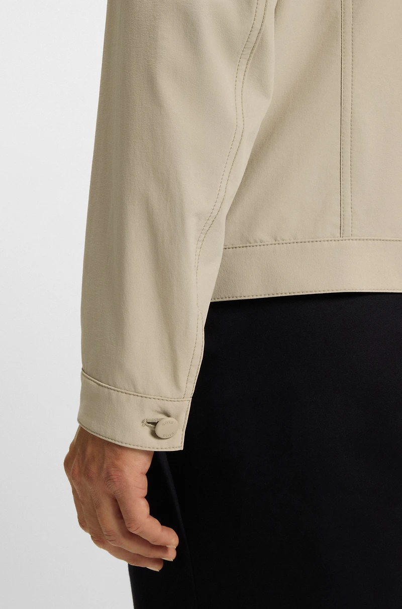 Relaxed-fit overshirt washable stretch fabric