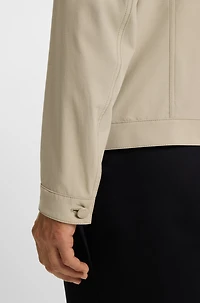 Relaxed-fit overshirt washable stretch fabric
