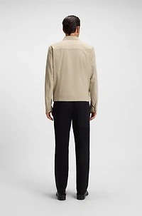 Relaxed-fit overshirt washable stretch fabric