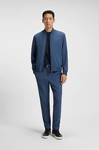 Slim-fit trousers travel-friendly stretch softshell fabric