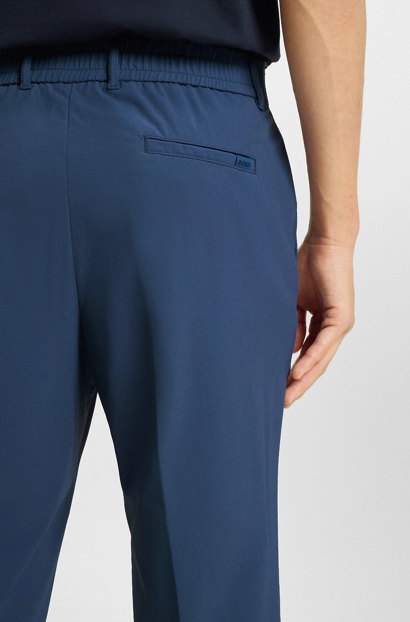 Slim-fit trousers travel-friendly stretch softshell fabric