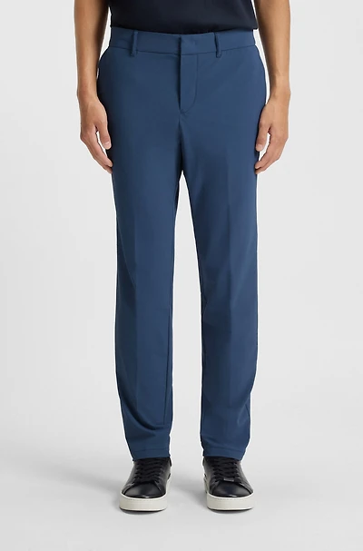 Slim-fit trousers travel-friendly stretch softshell fabric