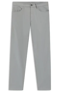 Slim-fit trousers cotton, silk and stretch