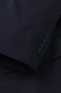 Slim-fit washable suit patterned performance-stretch fabric