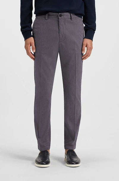 Slim-fit trousers easy-iron poplin