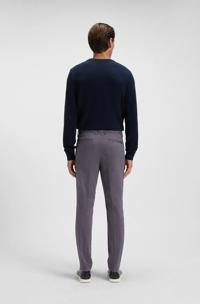 Slim-fit trousers easy-iron poplin